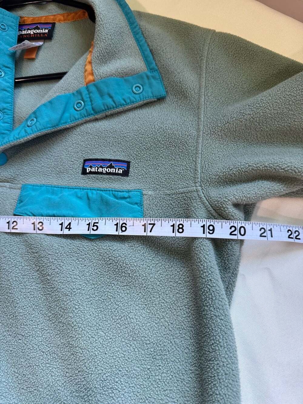 Patagonia Synchilla Snap-T Fleece Pullover Mint Blue Women’s Small - Picture 5 of 6